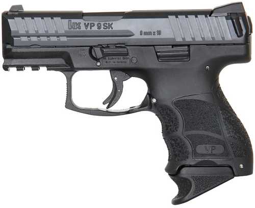 Heckler & Koch VP9SK Striker Fired Semi-Automatic Pistol 9mm Luger 3.39" Cold Hammer-Forged, Polygonal Barrel (2)-10Rd Double Stack Magazines Dot Front & Low Snag 2-Dot Luminescent Rear Sights Black Polymer Finish