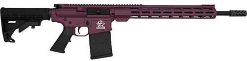Great Lakes Firearms & Ammo <span style="font-weight:bolder; ">AR10</span> Semi-Automatic Rifle .308 Winchester 18" Barrel (1)-10Rd Magazine Black 6 Position Synthetic Collapsable Stock Cherry Cerakote Finish