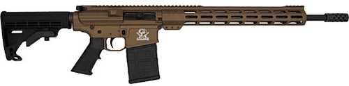 Great Lakes Firearms & Ammo <span style="font-weight:bolder; ">AR10</span> Semi-Automatic Rifle .308 Winchester 18" Barrel (1)-10Rd Magazine Black 6 Position Synthetic Collapsable Stock Bronze Cerakote Finish