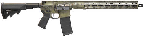 LWRC Direct Impingement Semi-Automatic Tactical Rifle 5.56x45mm NATO 16.1" Cold Hammered Forged Spiral Fluted Barrel (1)-30Rd Magazine Black Magpul Grips MultiCam Finish