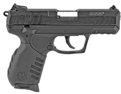 Used Ruger SR22 Compact Double/Single Action Semi-Autoamtic Pistol .22 Long Rifle 3.5" Barrel (2)-10Rd Magazines Dot Adjustable Sights Black Rubber Grip Finish Blemish (Scratches on Frame)