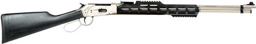 GForce Arms LVR410 Tactical <span style="font-weight:bolder; ">Lever</span> <span style="font-weight:bolder; ">Action</span> Shotgun .410 Gauge 24" Barrel 9 Round Capacity Hiviz Front & Adjustable Rear Sights Black Synthetic Stock Silver Creakote Finish