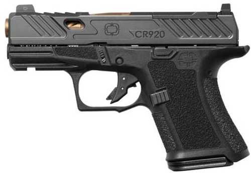 Shadow Systems CR920 Elite Semi-Automatic Pistol 9mm Luger 3.41" Fluted, Unthreaded, Bronze Barrel (1)-13Rd & (1)-10Rd Magazines Green Tritium Sights Black Polymer Finish