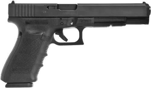 Glock G40 Gen4 MOS Double Action Only Semi-Automatic Pistol 10mm Auto 6.02" Cold Hammer Forged Barrel (1)-10Rd Magazine Adjustable Sights MOS Long Steel Slide Black Polymer Finish
