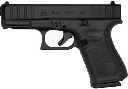 Glock G19 Gen5 Striker Fired Semi-Automatic Pistol 9mm Luger 4.02" Carbon Steel Barrel (3)-15Rd Double Stack Magazines White Dot Front & Outline Rear Sights Rose Gold Cerakote Slide Black Cherry Polymer Finish