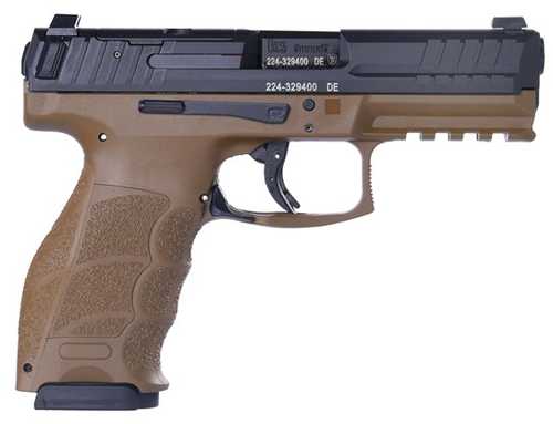 Heckler and Koch VP9 Striker Fired Semi-Automatic Pistol 9mm Luger 4.1" Barrel (2)-17Rd Magazines Luminous Front & Black Rear Fixed Sights Slide Flat Dark Earth Polymer Finish