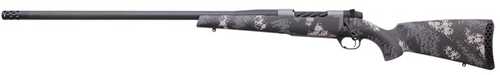 Weatherby Mark V Backcountry Ti Carbon Left Handed Bolt Action Rifle .300 Magnum 26" Barrel 3 Round Capacity Fiber With Grey & White Camouflage Stock Graphite Black Cerakote Finish