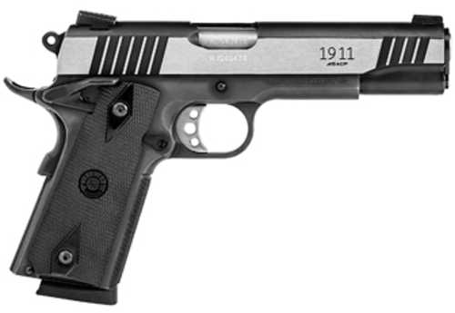 Taurus PT1911 Single Action Only Semi-Automatic Pistol .45 ACP 5" Barrel (2)-8Rd Magazines Novak Drift Adjustable Sights Synthetic Grips Silver Slide Black Finish