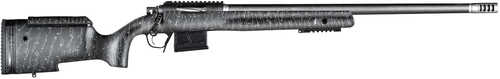 Christensen Arms BA Tactical Long Range Bolt Action Rifle 6mm Creedmoor 24" Carbon Fiber Barrel 4 Round Capacity Black With Gray Webbing Stock Finish