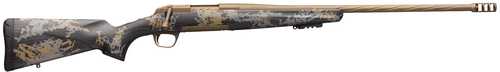 Browning X-Bolt Mountain Pro Bolt Action Rifle 6.8 Western 24" Barrel (1)-3Rd Magazine Drilled & Tapped Carbon Fiber Stock With Accent Graphics Burnt Bronze Cerakote Finish