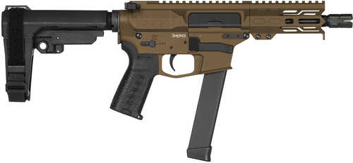 CMMG Banshee MKGS Semi-Automatic Tactical Pistol 9mm Luger 5" Chrome Moly Barrel (1)-33Rd Magazine Optic Ready Black 6 Position RipStock Midnight Bronze Cerakote Finish