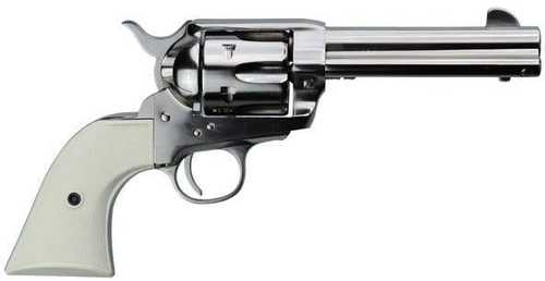 Pietta 1873 Gunfighter Single Action Revolver 357 MAG 4.75" Barrel 6 Round Capacity Fixed Blade Front & Rear Sight Checkered Polymer 2 Piece Grips Nickel Finish