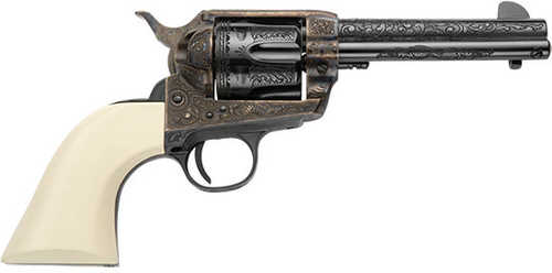 Pietta 1873 Del Rio Deluxe Single Action Revolver .45 Colt 4.75" Barrel 6 Round Capacity Fixed Sights Polymer Ivory One Piece Grip Blued/Color Case Hardened Finish