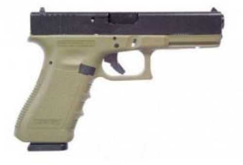 Glock G22 Striker Fired Semi-Automatic Pistol .40 S&W 4.49" Carbon Steel Barrel (2)-15Rd Double Stack Magazines White Dot Front & Outline Rear Sights Matte Black Slide Olive Drab Green Polymer Finish