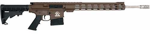 Great Lakes Firearms & Ammo Semi-Automatic AR10 Rifle 6.5 Creedmoor 20" Stainless Steel Barrel (1)-10Rd Magazine Black Synthetic 6 Position Collapsable Stock Buck Brown Cerakote Finish