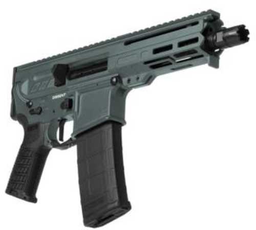 CMMG Dissent MK4 Semi-Automatic Tactical Pistol 5.56x45mm 6.5" Barrel (1)-30Rd PMAG Magazine ZEROED Grip Charcoal Green Polymer Finish