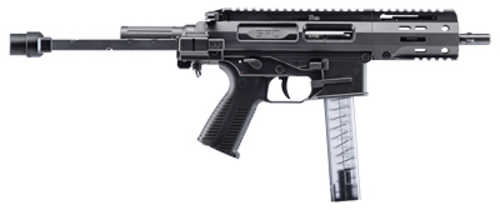 B&T SPC9 Semi-Automatic Pistol 9mm Luger 4.5" Barrel (1)-30Rd Magazine Front & Rear Flip Sights Ambidextrous Controls/Safety Black Polymer Finish