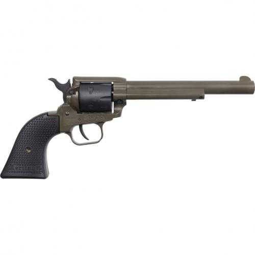 Heritage Rough Rider Single Action Revolver .22 Long Rifle 6.5" Barrel Round Capacity Fixed Front Sight & Rear Notched Black Polymer Star Grips Olive Drab Green With Accents Finish