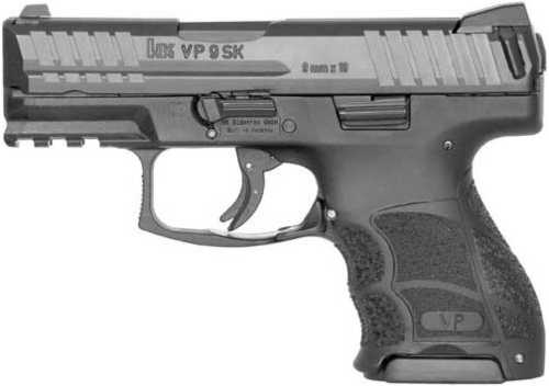 Heckler & Koch VP9SK Sub-Compact Semi-Automatic Pistol 9mm Luger 3.39" Barrel (1)-15Rd & (1)-12Rd Magazine Fixed Sights Black Polymer Finish