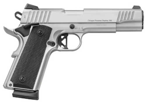 Charles Daly 1911 Superior Full Size Semi-Automatic Pistol .45 ACP 5" Barrel (2)-8Rd Magazines Novak Sights Right Hand Black Rubber Grips Chrome Finish