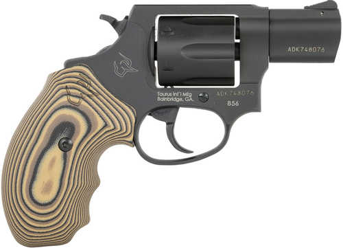 Taurus 856 Double/Single Action Revolver .38 Special 2" Carbon Steel Barrel 6 Round Capacity Ramp Front/Fixed Rear Sights Brown VZ Cyclone Grips Matte Black Finish