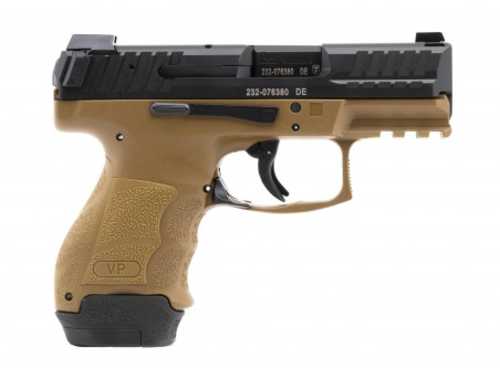 Heckler & Koch VP9SK Sub-Compact Striker Fired Semi-Automatic Pistol 9mm Luger 3.39" Barrel (1)-15Rd & (1)-12Rd Magazine Dot Front & Low Snag 2-Dot Rear Sights Black Slide Flat Dark Earth Finish