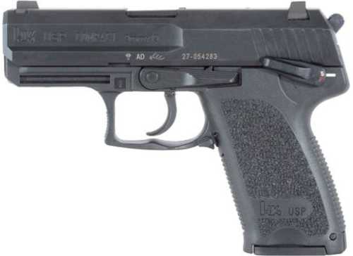 Heckler & Koch USP9 Compact V1 Single/Double Action Semi-Automatic Pistol 9mm Luger 3.58" Barrel (3)-13Rd Magazines Night Sights Black Polymer Finish