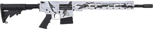 Great Lakes Firearms AR10 Semi-Automatic Rifle .308 Winchester 18" Barrel (1)-10Rd Magazine Black 6 Position Collapsable Synthetic Stock Persuit Snow Camouflage Finish