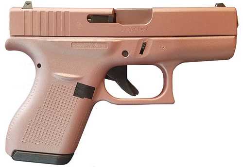 Glock G42 Sub-Compact Striker Fired Semi-Automatic Pistol .380 ACP 3.25" Barrel (2)-6Rd Magazine Fixed Sights Rose Gold Finish