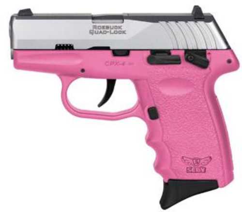 SCCY CPX-4 Double Action Only Semi-Automatic Pistol .380 ACP 2.96" Barrel (1)-10Rd Magazine Stainless Steel Slide Pink Polymer Finish