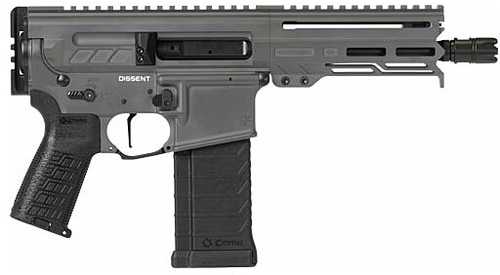 CMMG Disssent MK4 Semi-Automatic Pistol 5.7x28mm 6.5" Barrel (1)-32Rd Magazine Black Polymer Grips Cerakote Tungsten Finish