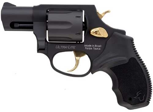 Taurus 856 Double/Single Action Revolver .38 Special +P 2" Barrel 6 Round Capacity Serrated Ramp Front & Fixed Rear Sights Rubber Grips Matte Black With Gold Accents Finish