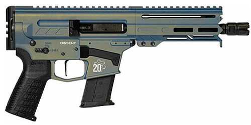 CMMG Dissent MK57 Semi-Automatic Pistol 5.7x28mm 6.5" Barrel (2)-20Rd Magazines Black Polymer Grips Cerakote Northern Lights Finish