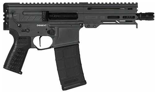 CMMG Dissent MK4 Semi-Automatic Pistol .300 AAC Blackout 6.5" Barrel (2)-30Rd Magazines Polymer Grips Sniper Gray Finish