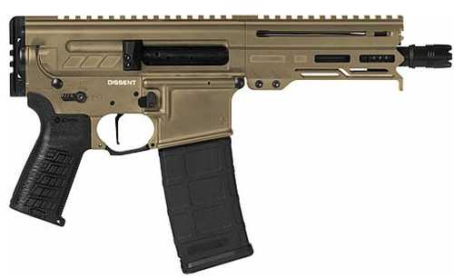 CMMG Dissent MK4 Semi-Automatic Pistol .300 AAC Blackout 6.5" Barrel (2)-30Rd Magazines Polymer Grips Coyote Tan Finish