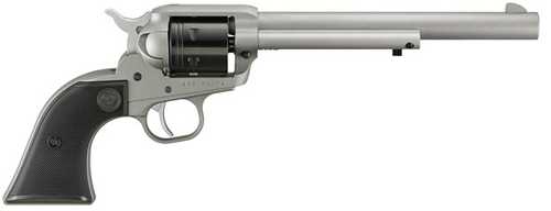 Ruger Wrangler Single Action Revolver .22 Long Rifle 7.5" Barrel 6 Round Capacity Black Checkered Synthetic Grips Silver Cerakote Finish