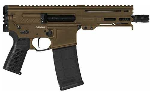 CMMG Dissent MK4 Semi-Automatic Pistol .300 Blackout 6.5" Barrel (1)-30Rd Magazine Polymer Grips Midnight Bronze Cerakote Finish