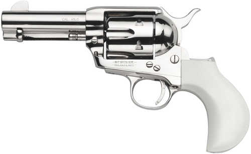 Taylors & Company 1873 Cattleman Single Action Revolver .357 Magnum 3.5" Barrel 6 Round Capacity Ivory Birdshead Synthetic Grips Nickel-Plated Steel Finish