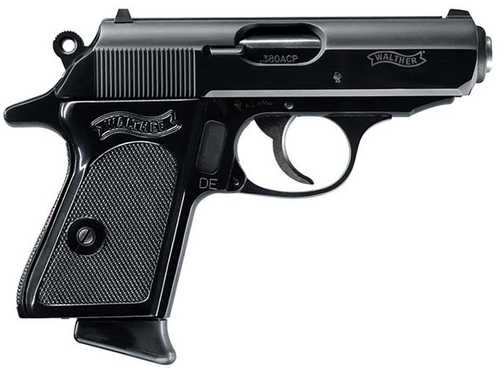Walther Arms PPK Semi-Automatic Pistol .380 ACP 3.3" Barrel (2)-6Rd Magazines Fixed Sights Plastic Grips Black Finish
