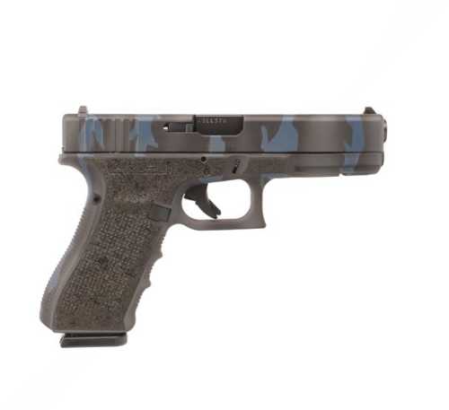 Glock G17 Gen4 Safe Action Semi-Automatic Pistol 9mm Luger 4.49" Barrel (3)-17Rd Magazines Fixed Sights Urban Blue Tiger Stripe Finish