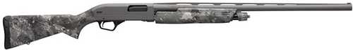 Click to see larger image. Winchester SXP Hybrid Pump Action Shotgun 20 Gauge 3" Chamber 26" Barrel 4 Round Capacity Fixed Sights Truetimber Midnight Camouflage Stock Gray Perma-Cote Finish