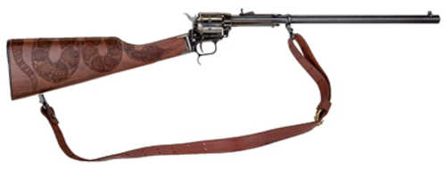 Heritage Rough Rider Rancher Single Action Rifle .22 Long 16" Barrel 6 Round Capacity Walnut Engraved Stock Blued Finish
