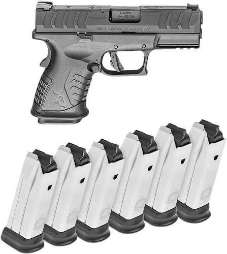Springfield Armory XD-M Elite OSP Gear Up Package Compact Semi-Automatic Pistol 10mm Auto 3.8" Barrel (5)-11Rd Magazines Black Polymer Finish
