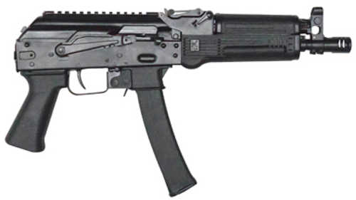 Used Kalashnikov USA KP-9 Semi-Automatic AK Pistol 9mm Luger 9.25" Barrel (1)-30Rd Magazine Adjustable Sights Black Finish Blemish (Damaged Case)