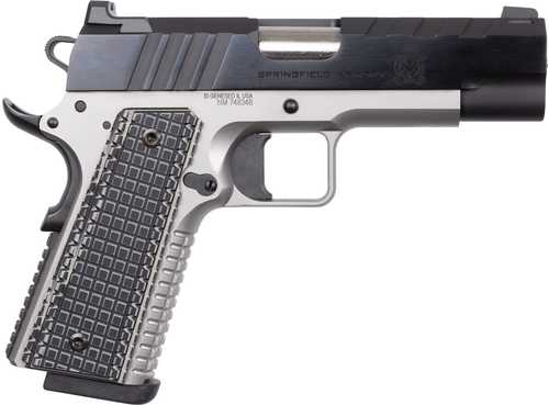 Springfield Armory 1911 Emissary Semi-Automatic Pistol 9mm Luger 4.25" Barrel (1)-9Rd Magazine VZ, Thin-Line G10 Grips Blue Carbon Slide Stainless Finish