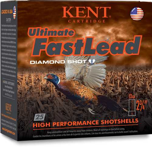 <span style="font-weight:bolder; ">Kent</span> 12 Gauge 25 Rounds Ammunition Cartridges 3/4" 1/4 oz Fast Lead #7.5