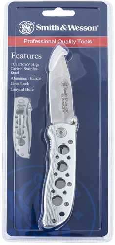 BTI Tools Smith & Wesson Extreme Ops Liner Lock Folding Knife Drop Point Blade Aluminum Handle