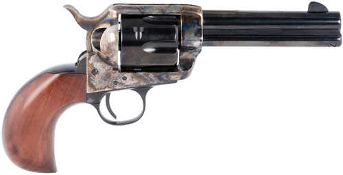 Taylors and Company 1873 Cattleman Birdshead 357 Mag 6 Round 4.75" Barrel Blued Case Hardened Frame Walnut Grip