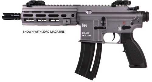 Heckler & Koch HK416 Semi-Automatic Pistol .22 Long Rifle 8.5" Barrel (1)-10Rd Magazine Adjustable Sights Gray Finish