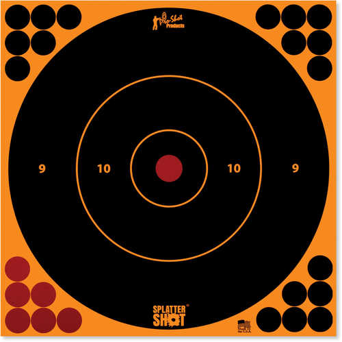 Pro-Shot 8in Orange Bulls Eye Target 6 Quantity Pack